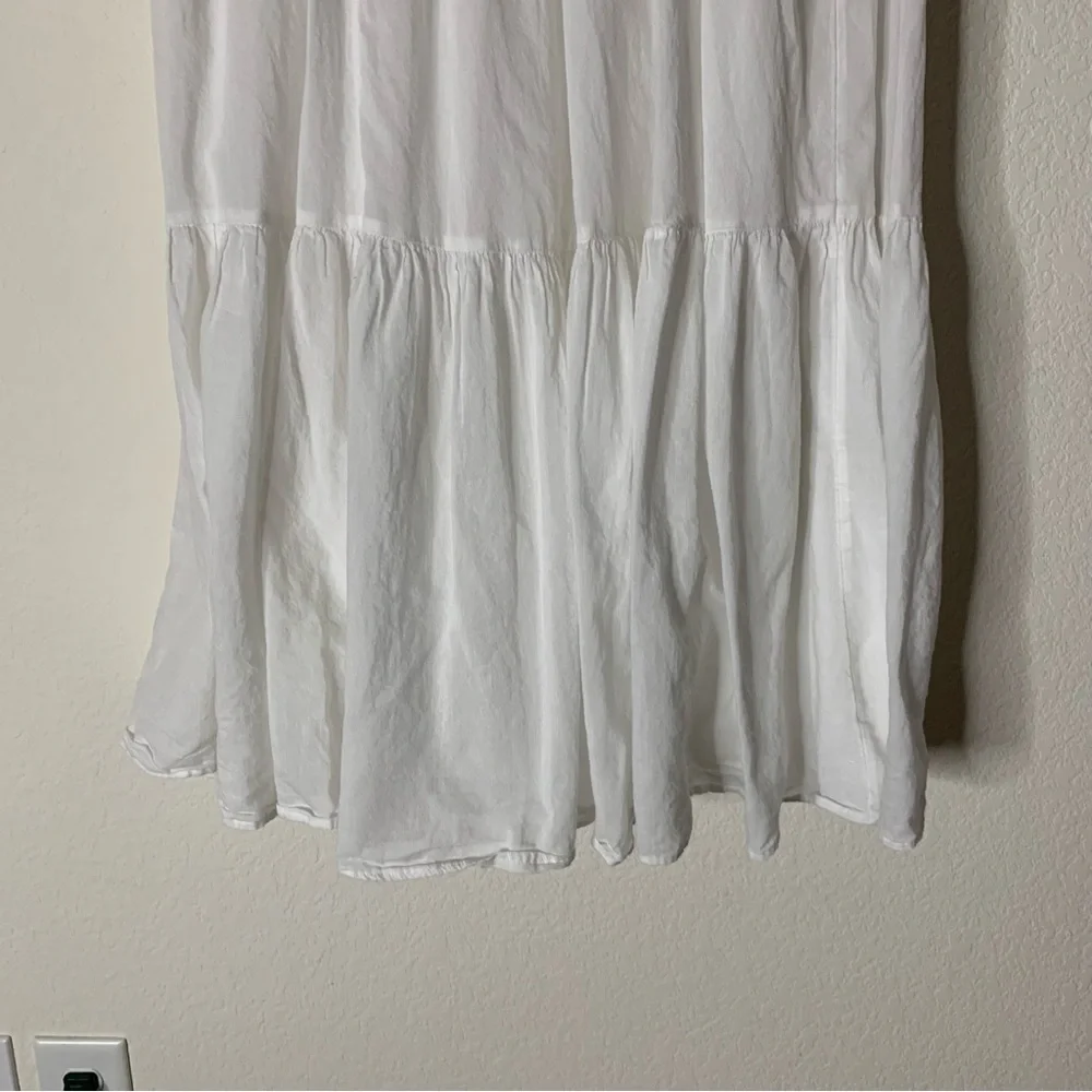 Abercrombie & Fitch White Maxi Dress with Flutter Sleeves